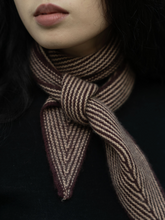 Load image into Gallery viewer, Oats & Rice Ribbed Neck Scarf- Wine