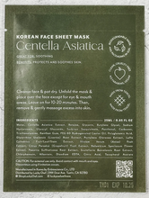 Load image into Gallery viewer, Korean Face Sheet Mask