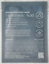 Load image into Gallery viewer, Korean Face Sheet Mask