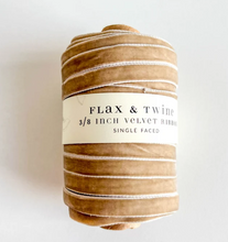 Load image into Gallery viewer, Flax & Twine 3/8" Velvet Ribbon - 30 Yards