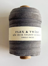 Load image into Gallery viewer, Flax & Twine 3/8" Velvet Ribbon - 30 Yards