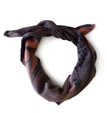 Load image into Gallery viewer, Plum Purple Silk + Cotton Bandana

