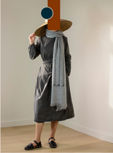 Load image into Gallery viewer, Oats &amp; Rice Seedling Cashmere Scarf in Pewter
