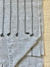 Load image into Gallery viewer, Oats &amp; Rice Seedling Cashmere Scarf in Pewter
