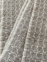 Load image into Gallery viewer, Oats &amp; Rice Grid Cashmere Scarf in Smoke Grey
