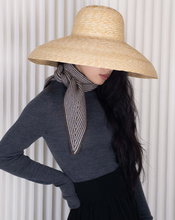 Load image into Gallery viewer, Oats &amp; Rice Ribbed Neck Scarf- Brown
