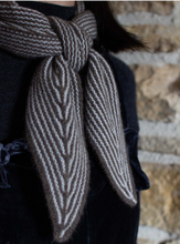 Load image into Gallery viewer, Oats &amp; Rice Ribbed Neck Scarf- Brown
