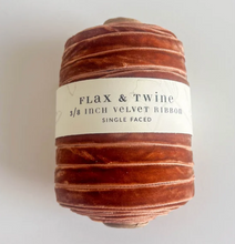 Load image into Gallery viewer, Flax &amp; Twine 3/8" Velvet Ribbon - 30 Yards
