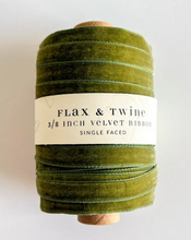 Load image into Gallery viewer, Flax &amp; Twine 3/8" Velvet Ribbon - 30 Yards
