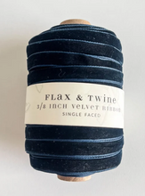 Load image into Gallery viewer, Flax &amp; Twine 3/8" Velvet Ribbon - 30 Yards
