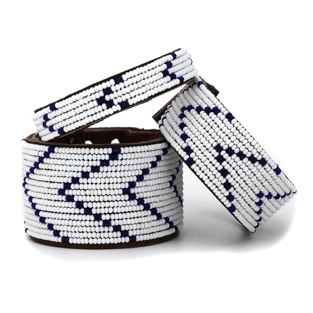 East African Beaded Leather Bracelet - T.Karn Imports