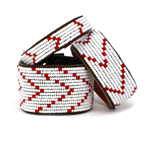 East African Beaded Leather Bracelet - T.Karn Imports