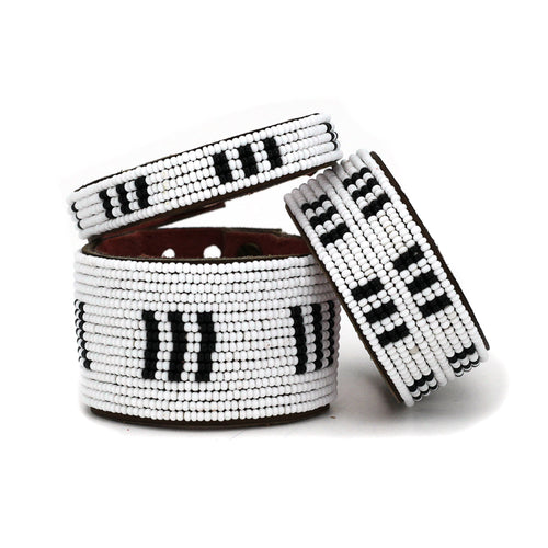 East African Beaded Leather Bracelet - T.Karn Imports
