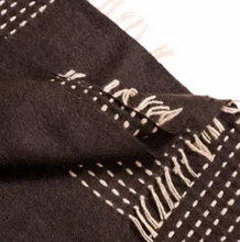 Load image into Gallery viewer, Walnut Brown Yak Hand Embroidered Throw - T.Karn Imports
