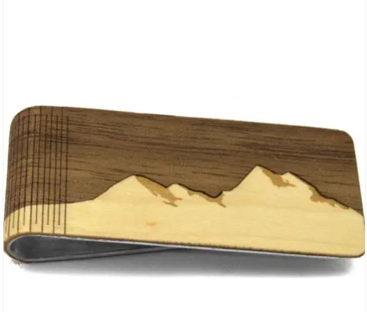 Wooden Mountain Money Clip