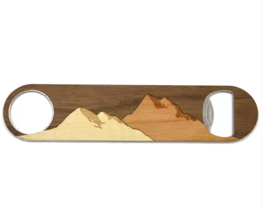 Wooden Mountain Bottle Opener