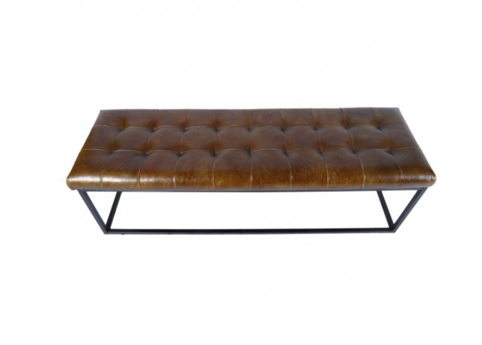 Leather Iron Bench
