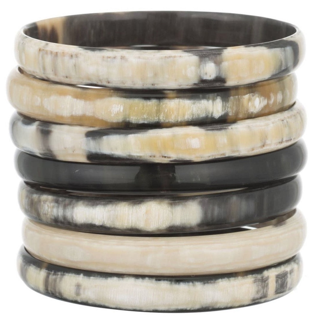 Buffalo Horn Bangle Set