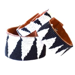 East African Beaded Leather Bracelet - T.Karn Imports